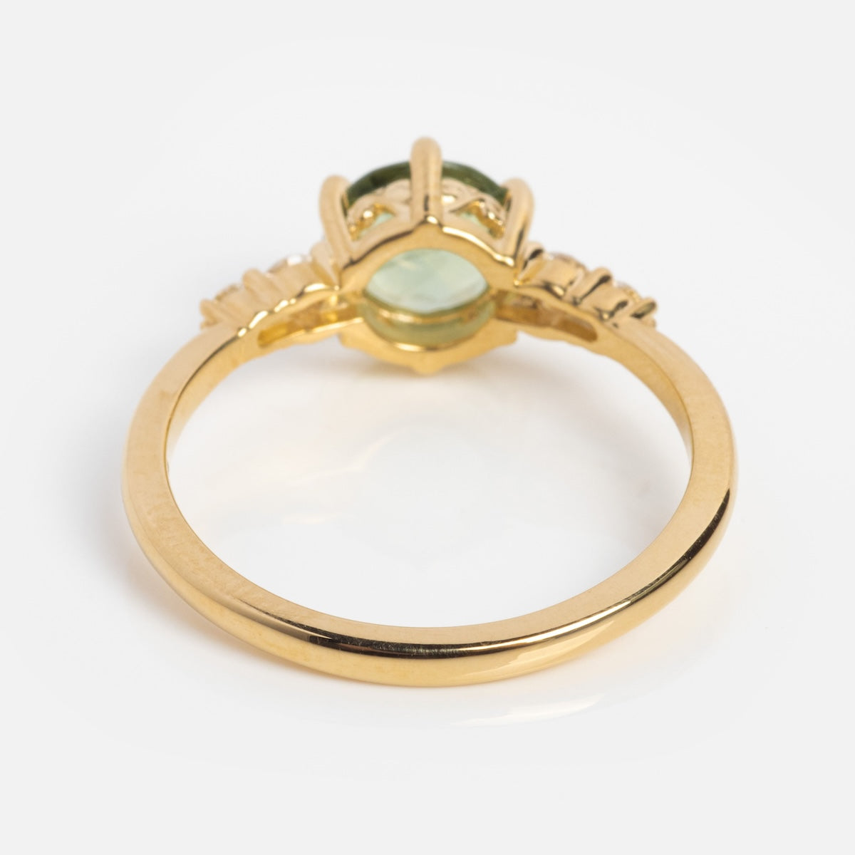Regal Rose Ring in Green Sapphire