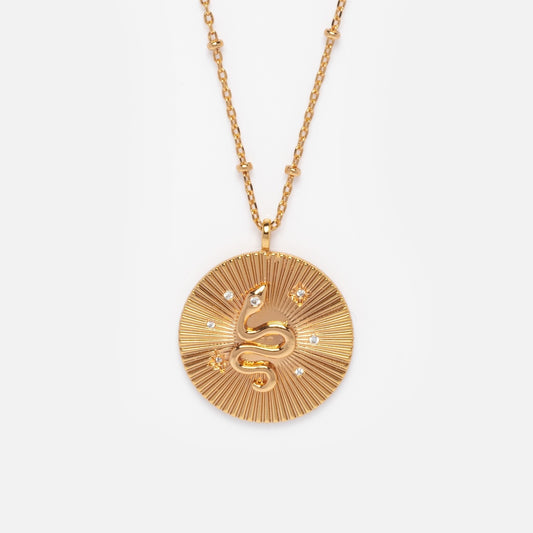 Mystic Serpent Coin Necklace