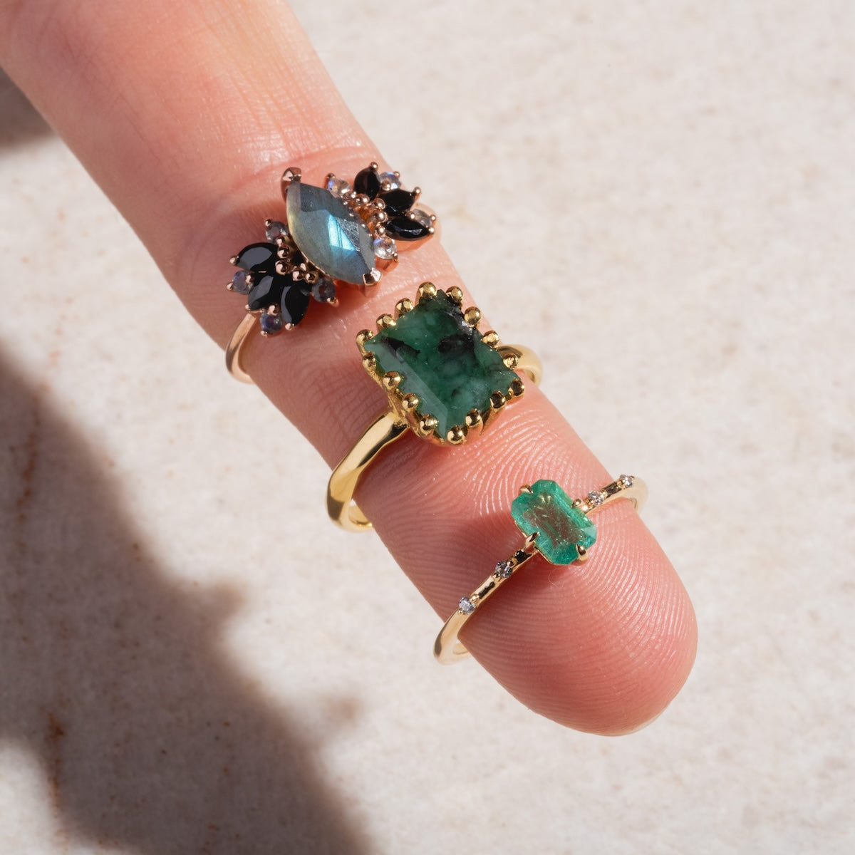 Raw Emerald Ring