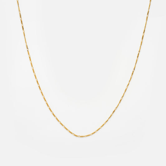 Solid Gold Figaro Chain