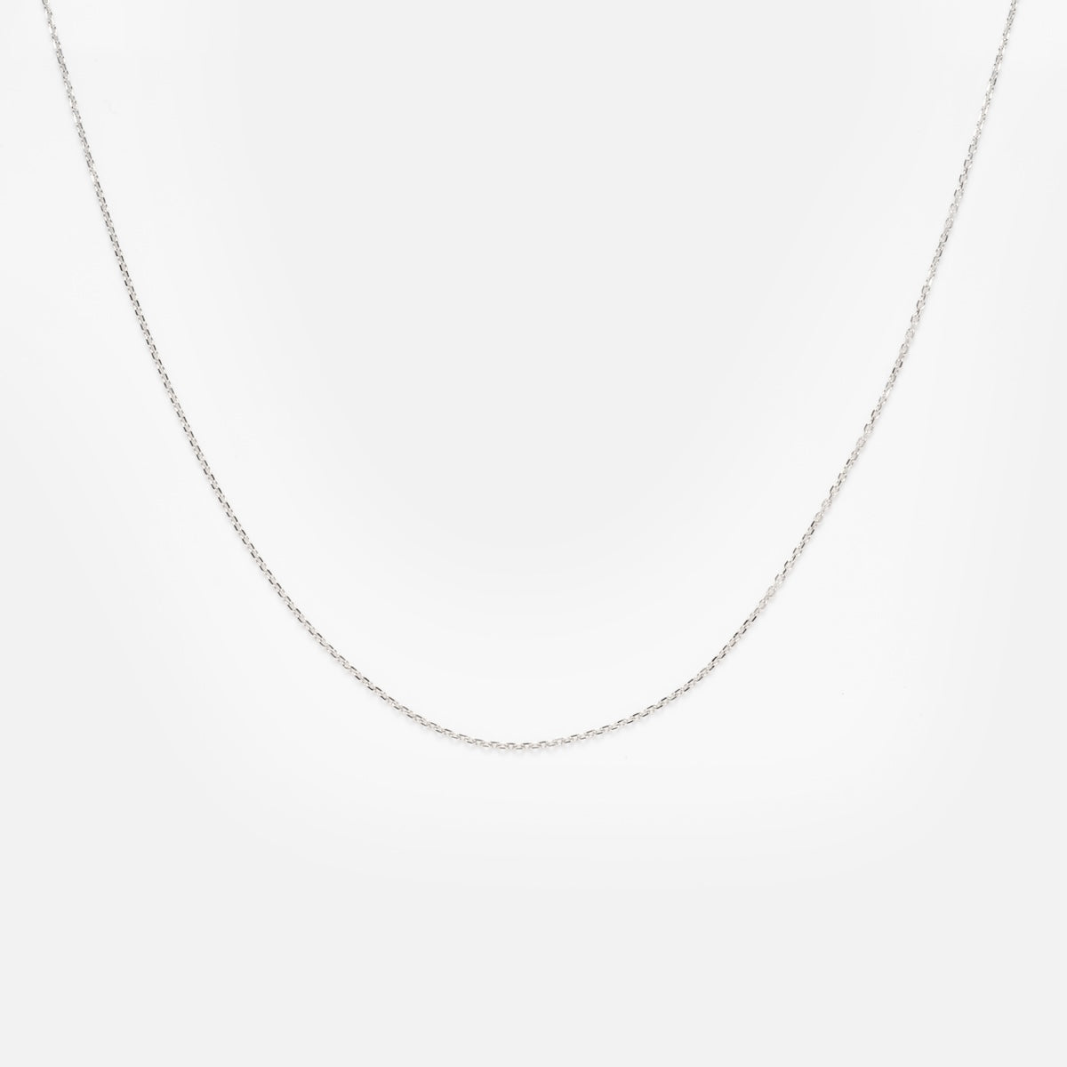 Solid Gold Chain for Charms in White Gold