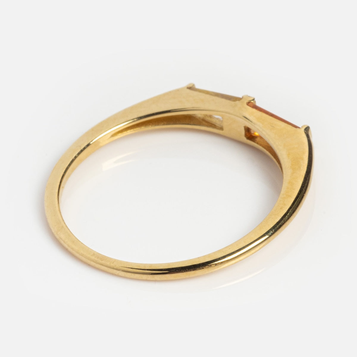 Solid Gold Toi et Moi East West Ring