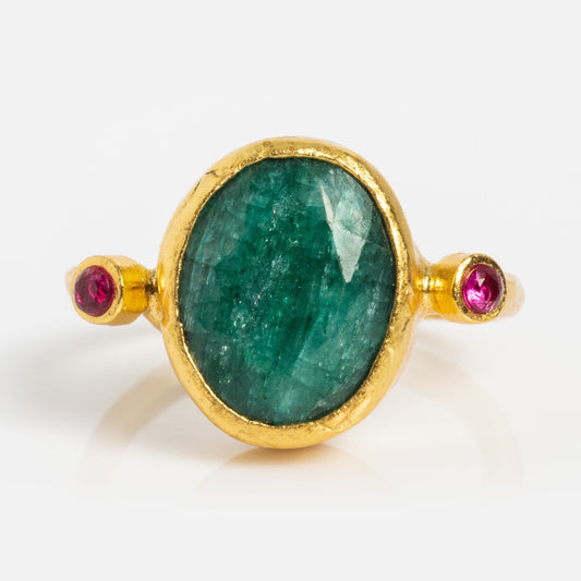Lucia Emerald Cocktail Ring