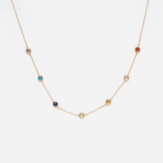 Solid Gold Chakra Necklace Sample