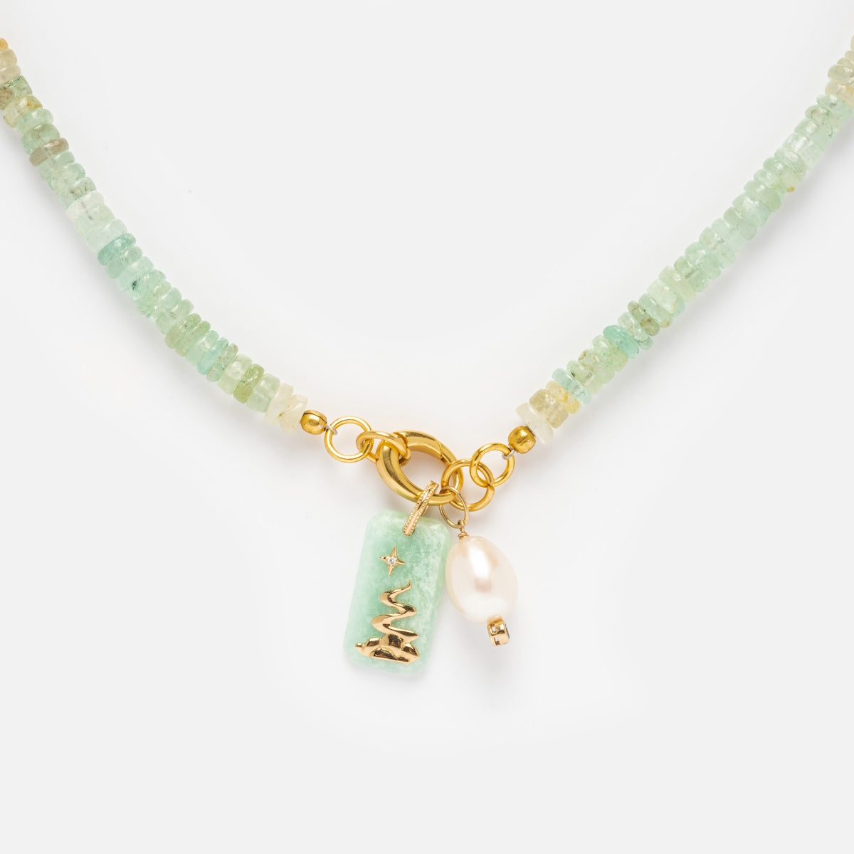 Beaded Gemstone Charm Holder Necklace Local Eclectic – local