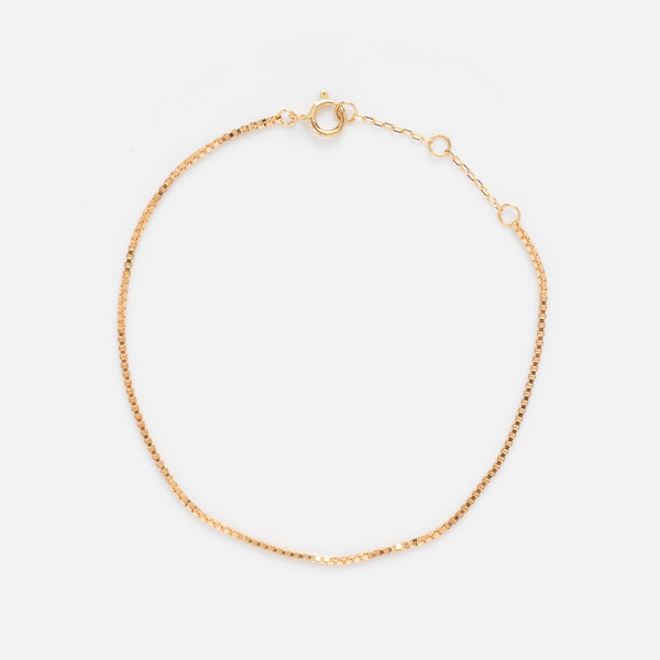 Solid Gold Box Chain Bracelet | Local Eclectic – local eclectic