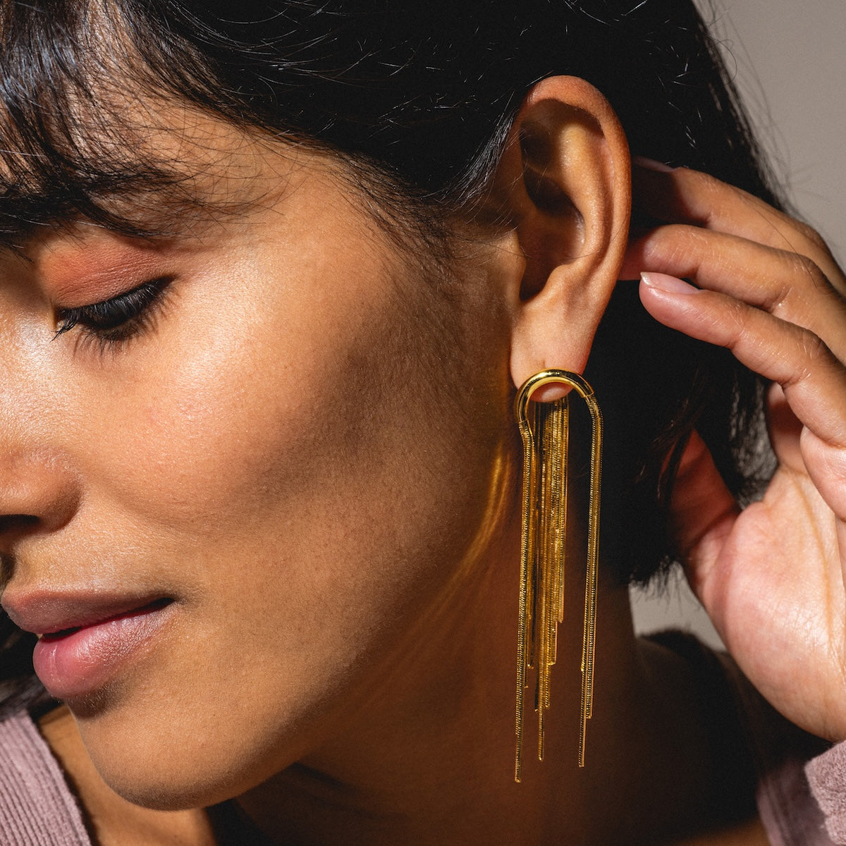 Multi Chain Waterfall Earrings Local Eclectic local eclectic