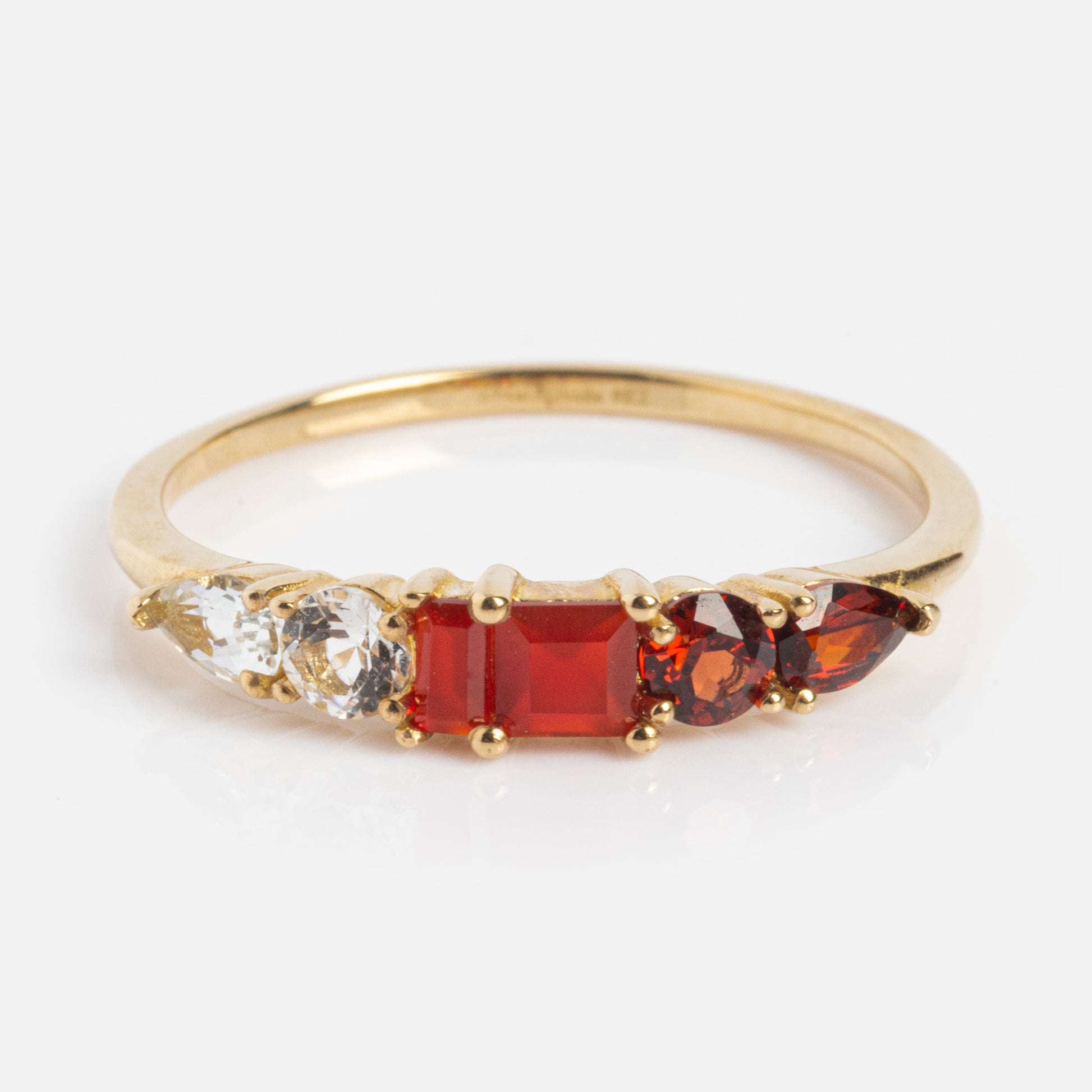 Solid Gold Modern Ombre Birthstone Ring Local Eclectic – local