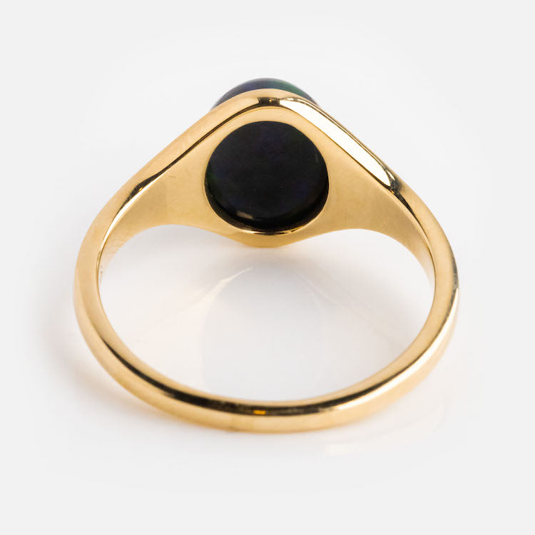 Gold Men's Signet Ring – RoseGold & Black Pty Ltd