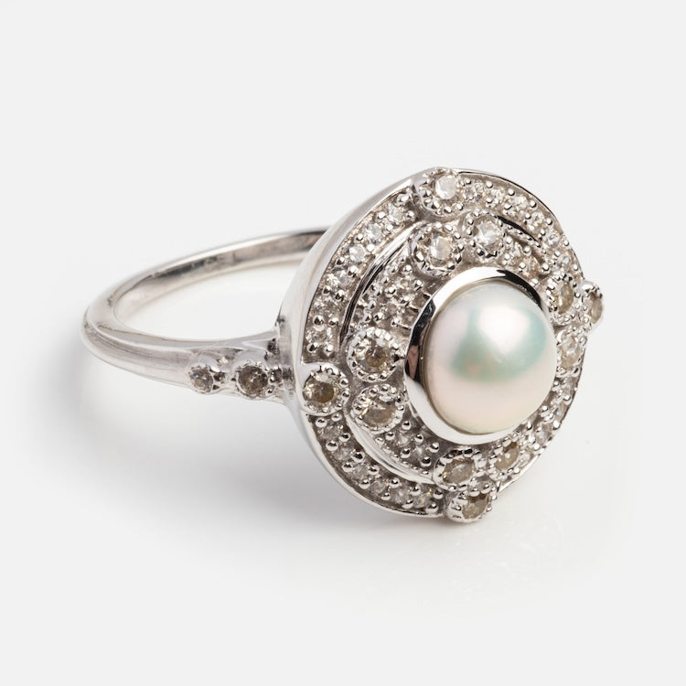 Celestial Pearl Vintage Ring