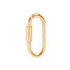 Solid Gold Perfect Start Charm Holder Necklace-Carabiner