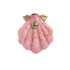 Solid Gold Under The Sea Charm-Pink Seashell