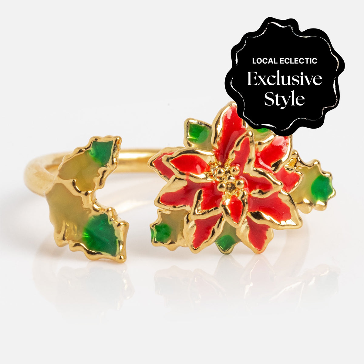 Blooming Color Adjustable Enamel Birth Flower Ring