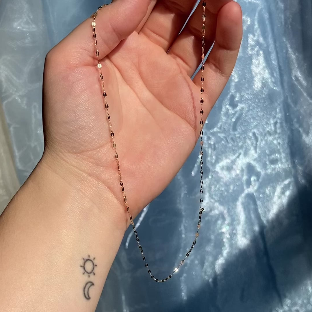 Solid Gold Sparkle Link Chain | Local Eclectic – local eclectic