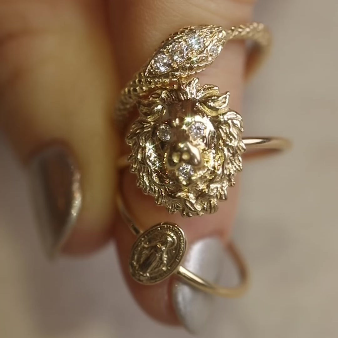 Solid Gold Virgin Mary Medal Ring | Local Eclectic – local eclectic