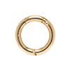Solid Gold Perfect Start Charm Holder Necklace-Round