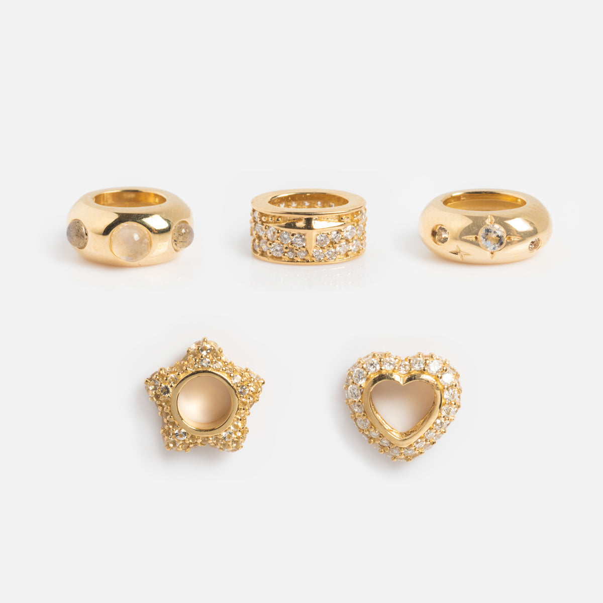 Solid Gold Spacer Charm