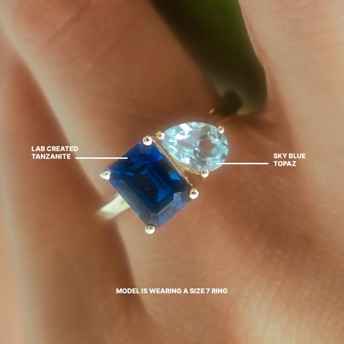 March X June Toi Et Moi Birthstone RING; & Co. White Gold / 5.5