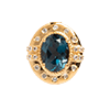 New! Vintage Inspired Pendants-Blue Topaz Renaissance