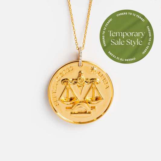 Vintage Inspired Zodiac Coin Necklace
