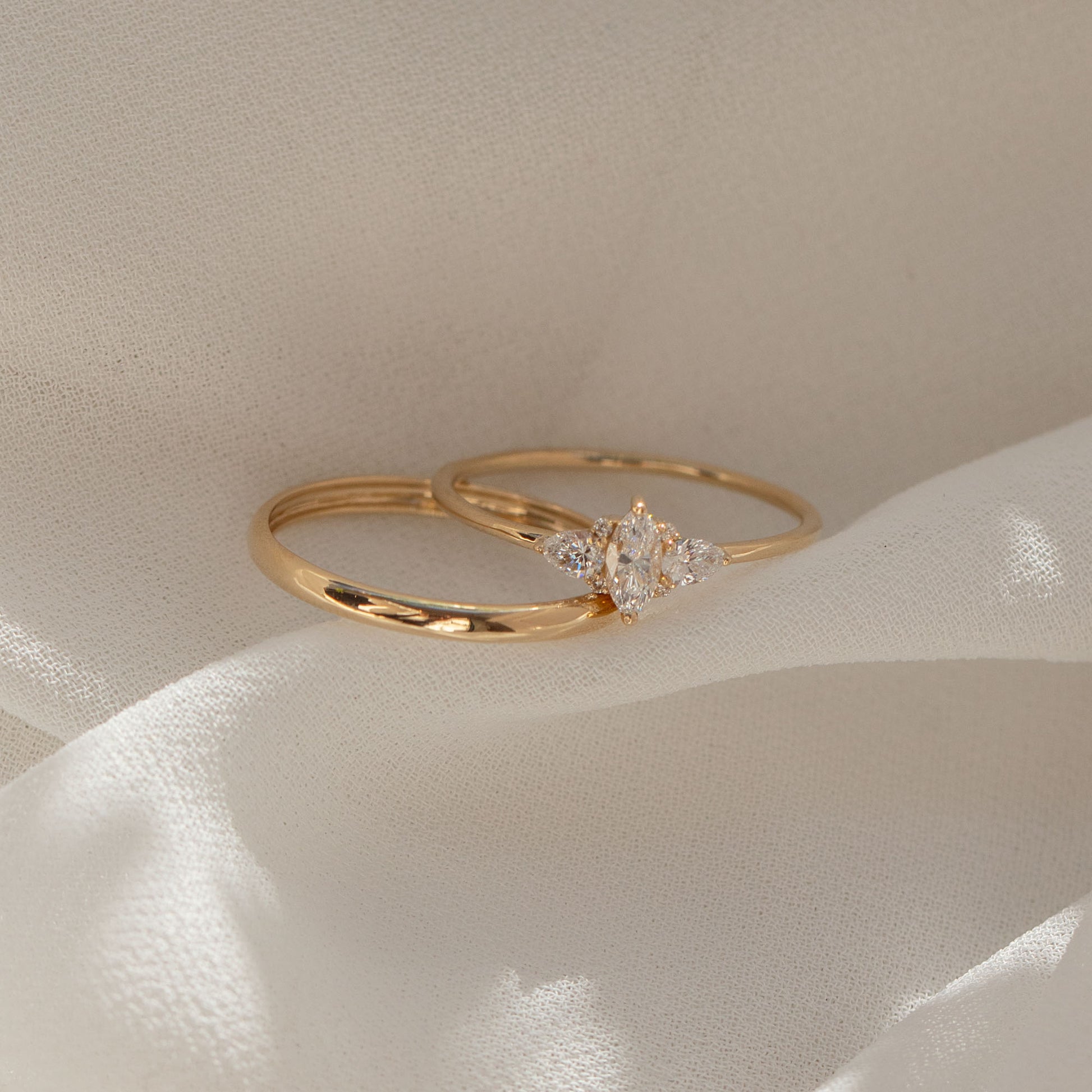 14k Delicate Yellow Gold Wedding Band fine solid yellow gold minimal modern jewelry carried jewels