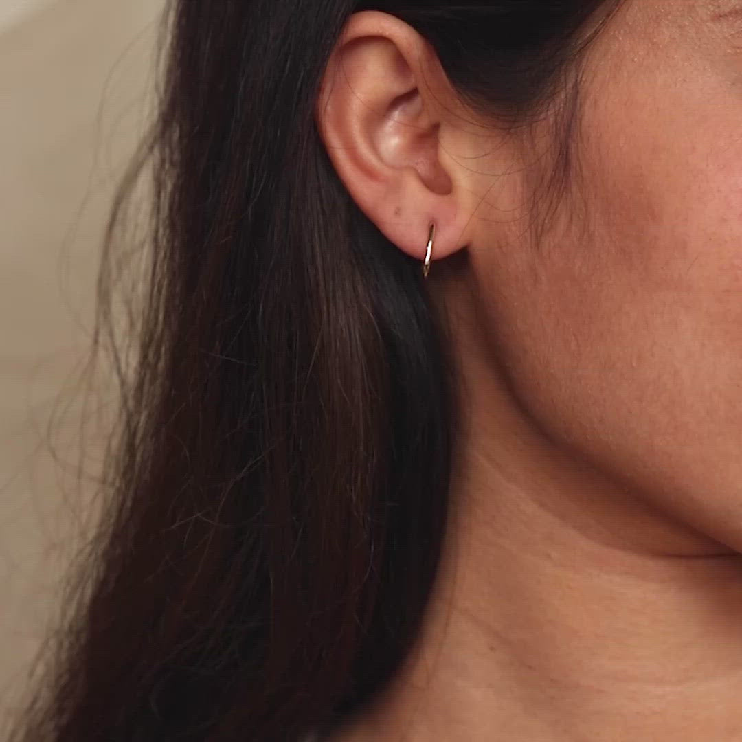 Local Eclectic Gold Oval Hoop Earrings Video
