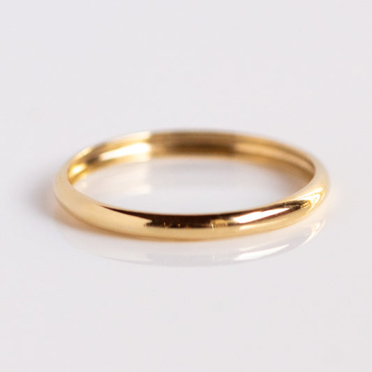 14k Delicate Yellow Gold Wedding Band fine solid yellow gold minimal modern jewelry carried jewels