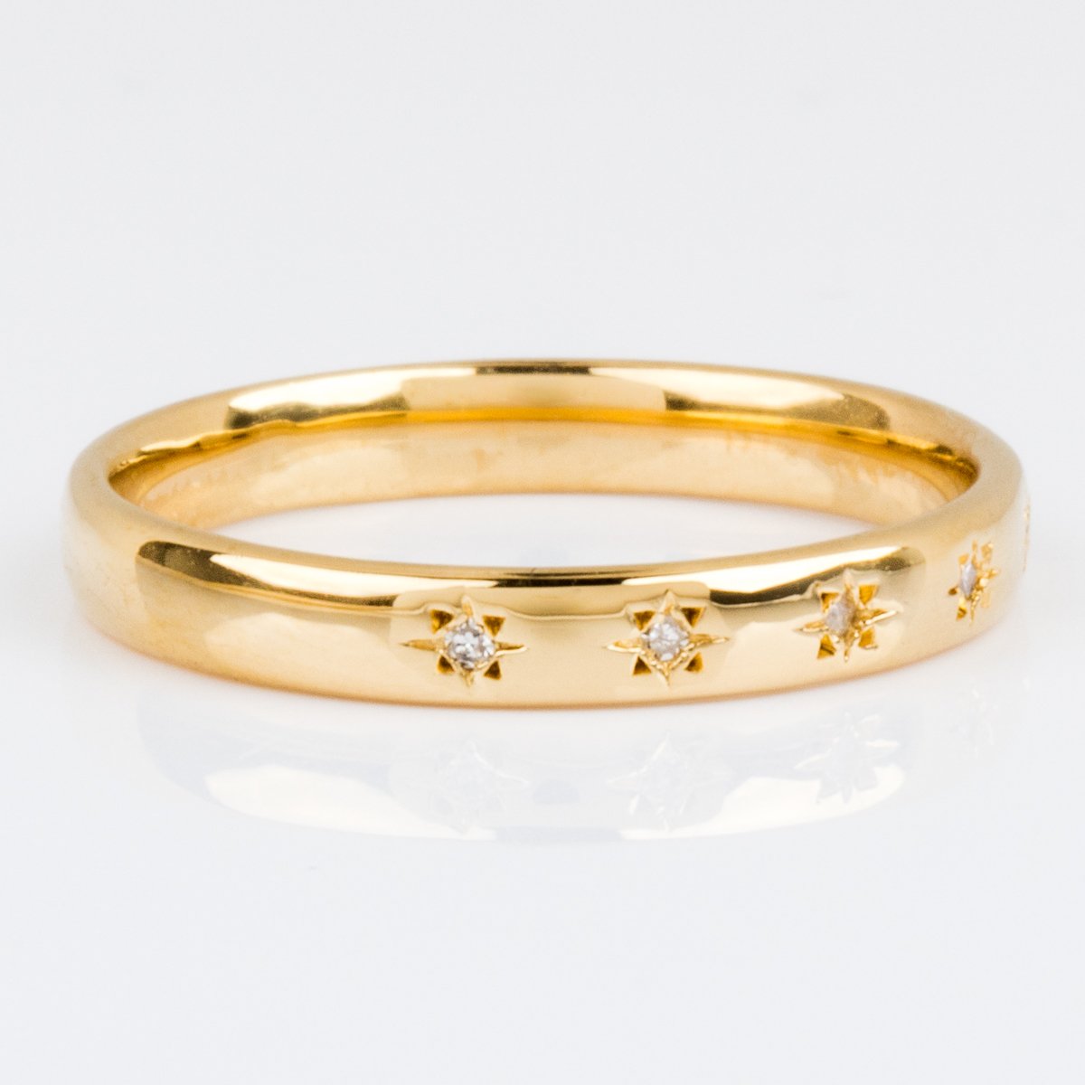 Simple Star Set Diamond Band - rings - Carrie Elizabeth Jewelry local eclectic
