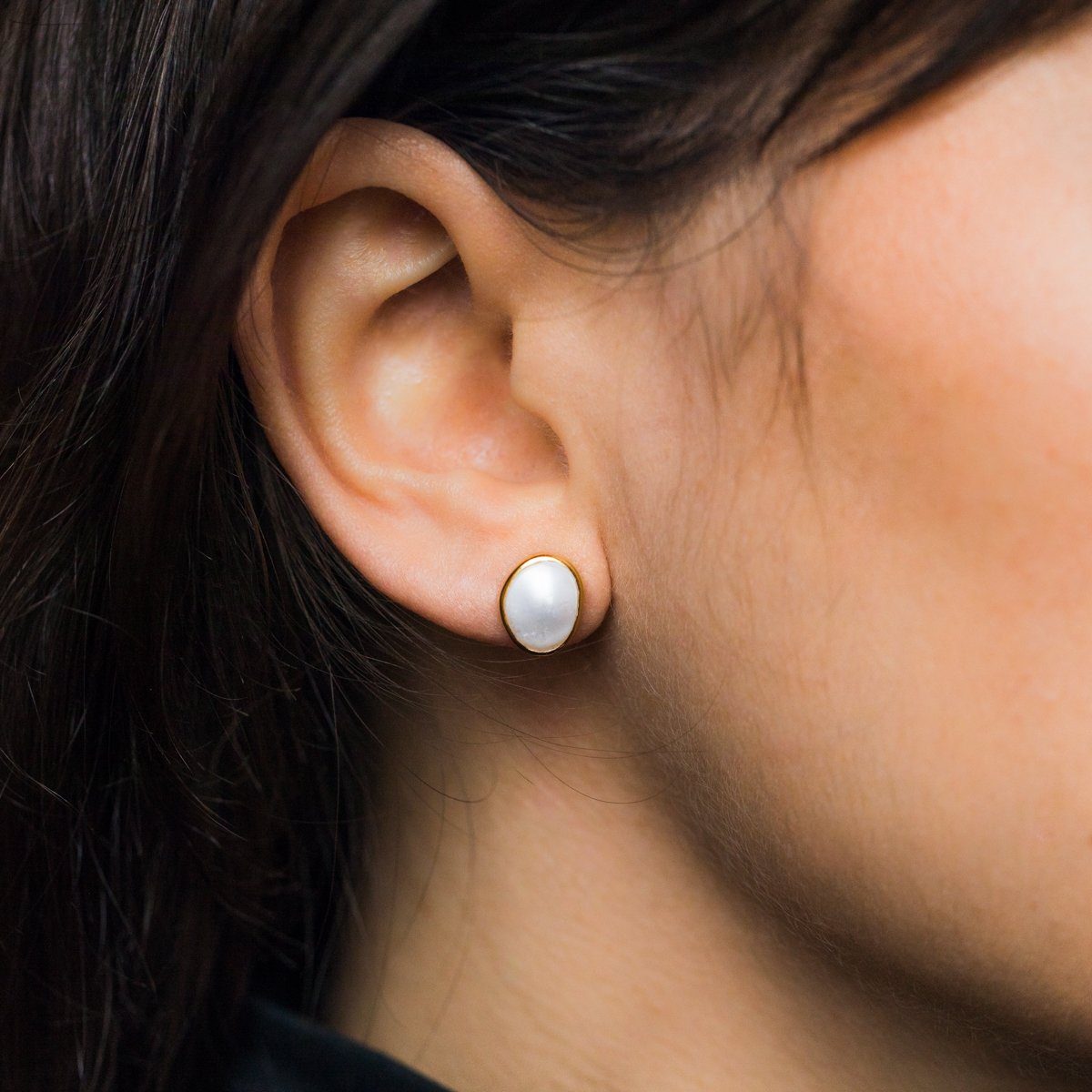 Pearl Simple Earrings - earrings - Carrie Elizabeth Jewelry local eclectic
