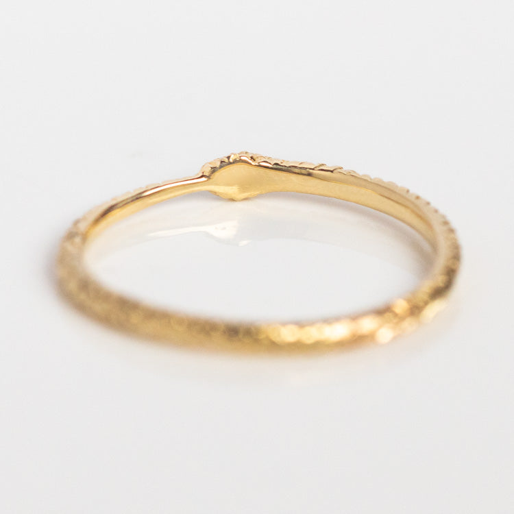 Ouroboros Diamond Snake Ring yellow solid gold fine dainty jewelry charlie and marcelle