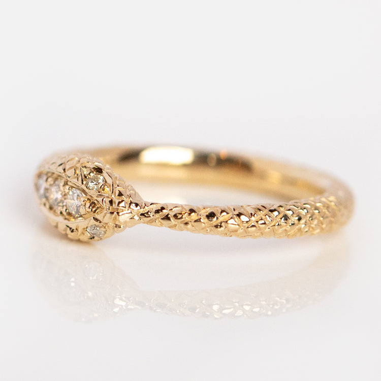 Grande Ouroboros Diamond Snake Ring