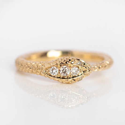 Grande Ouroboros Diamond Snake Ring