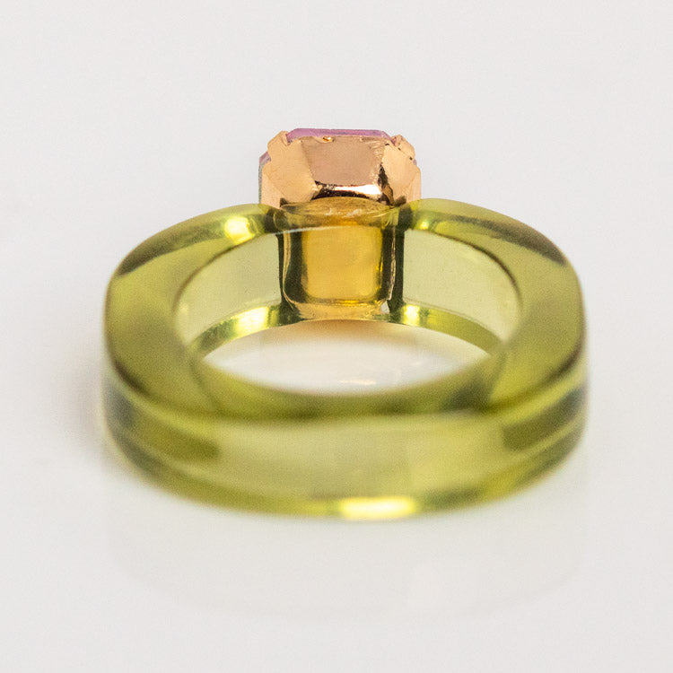 Funky Green Resin Ring unique modern minimal jewelry ettika