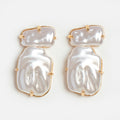 Edge of Water Double Pearl Earrings