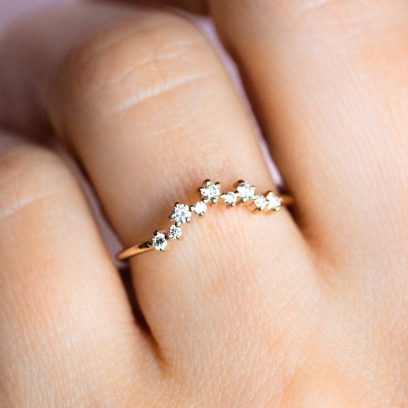Aster Diamond Cluster Band rings Everett 