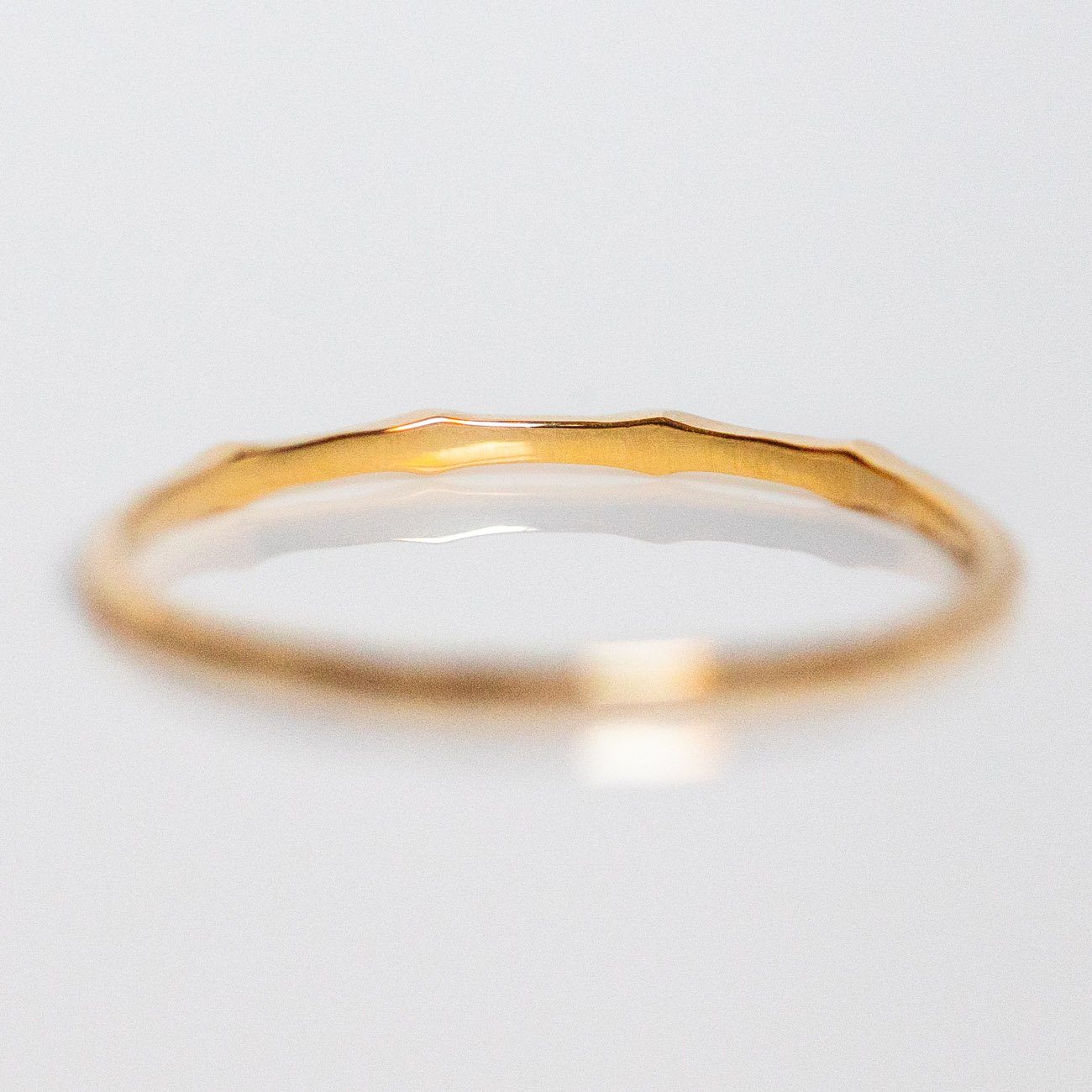 Solid Gold Textured Diamond Band fine yellow gold unique dainty jewelry