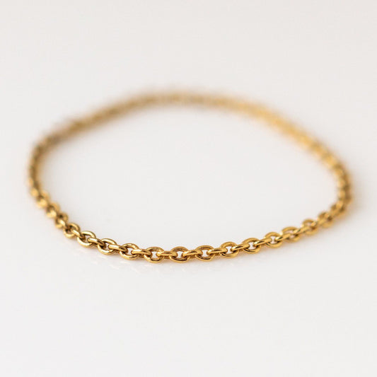 Solid Gold Chain Ring dainty yellow gold fine jewelry