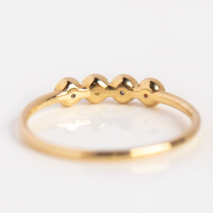 Solid Gold Grow Acrostic Ring