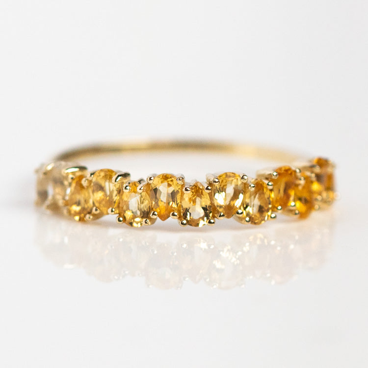 Solid Gold Ombre Birthstone Ring yellow gold dainty solid fine jewelry family gold november citrine