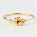 Solid Gold Birth Flower Ring