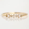 Solid Gold Pearl Trio Ring