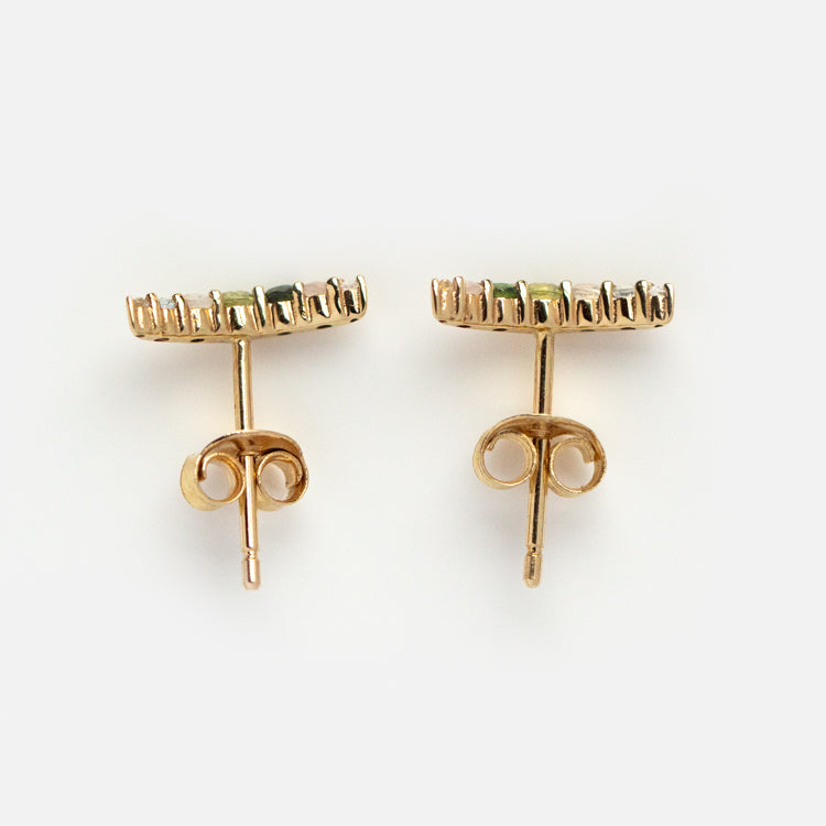 Solid Gold Amour Acrostic Earrings