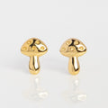 Solid Gold Mushroom Studs