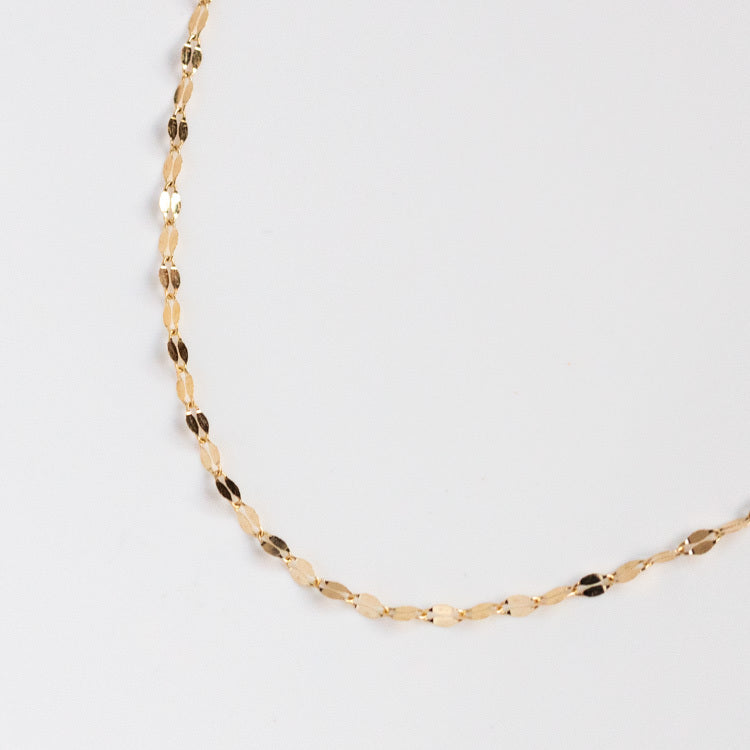 Local Eclectic Delicate Solid Gold Link Chain