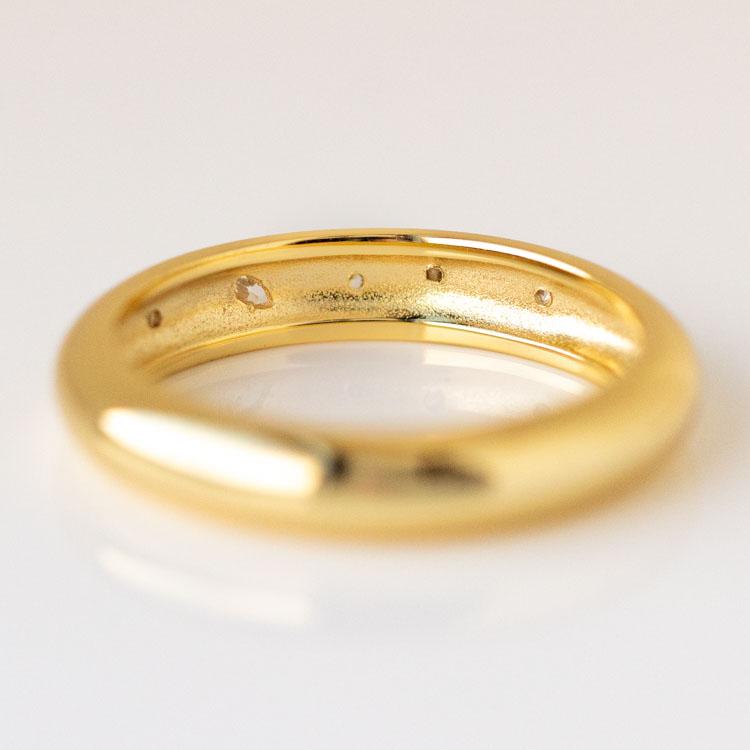 Celestial Sky Dome Ring yellow gold modern minimal jewelry