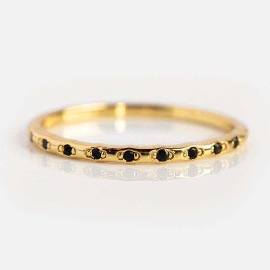 Regency Black Stacking Ring