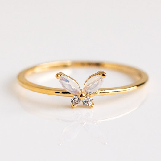 Local Eclectic Small Gold Butterfly Ring