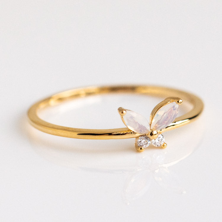 Local Eclectic Small Gold Butterfly Ring
