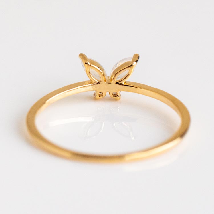 Local Eclectic Small Gold Butterfly Ring