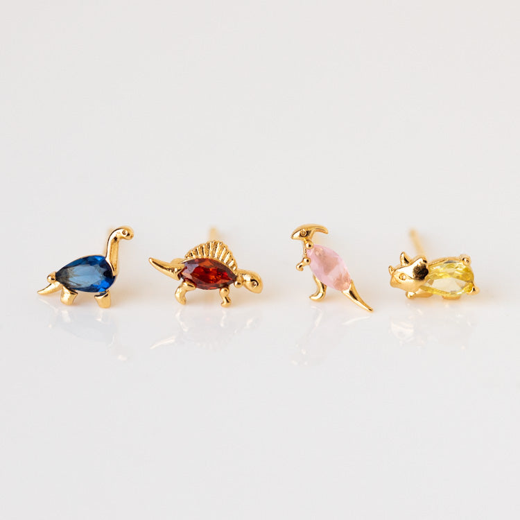 Local Eclectic Gold Dinosaur Stud Earrings